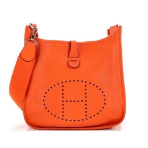 Hermes Evelyne Bag Gen III Clemence PM Orange